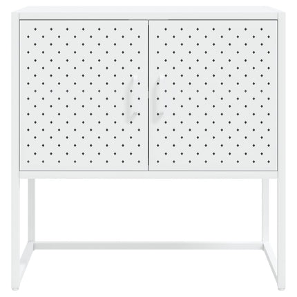 Credenza Bianca 75x35x75 cm in Acciaio