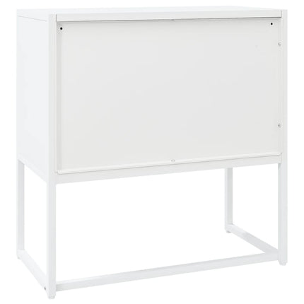 Credenza Bianca 75x35x75 cm in Acciaio