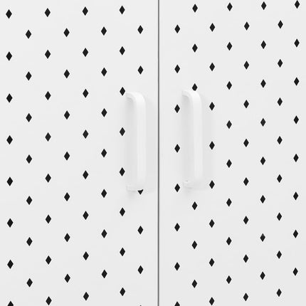 Credenza Bianca 75x35x75 cm in Acciaio