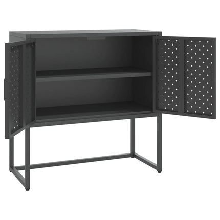 Credenza Antracite 75x35x75 cm in Acciaio