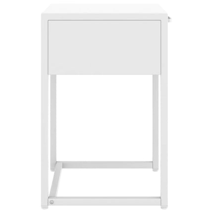 Comodino Bianco 38x35x54 cm in Acciaio