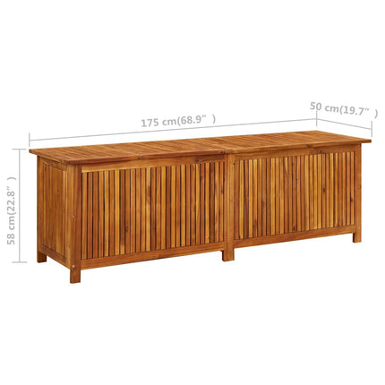 Contenitore da Giardino 175x50x58cm in Legno Massello di Acacia