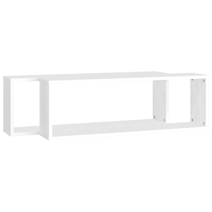 Mensole Parete a Cubo 2pz Bianco 80x15x26,5cm Legno Multistrato