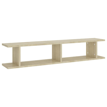 Mensole Parete 2pz Rovere Sonoma 105x18x20cm Legno Multistrato