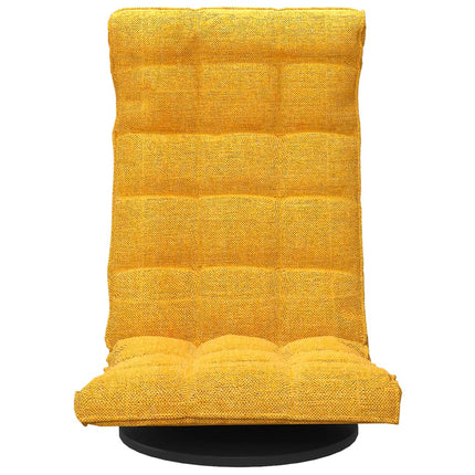 Sedia da Pavimento Girevole Giallo Senape in Tessuto