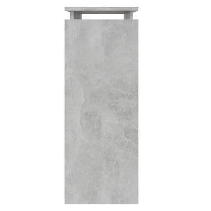 Tavolino Consolle Grigio Cemento 80x30x80cm Legno Multistrato