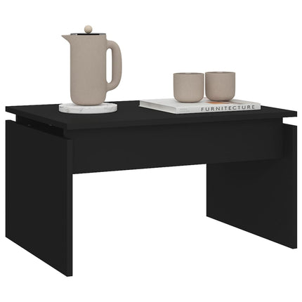 Tavolino da Salotto Nero 68x50x38 cm Legno Multistrato