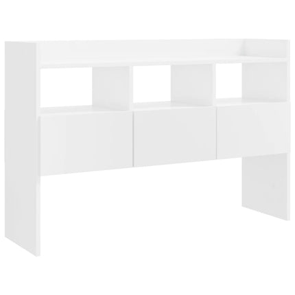 Credenza Bianco Lucido 105x30x70 cm in Legno Multistrato