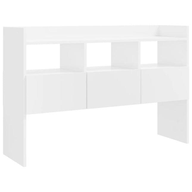 Credenza Bianco Lucido 105x30x70 cm in Legno Multistrato