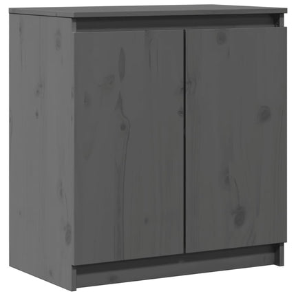 Armadietto Grigio 60x36x65 cm in Legno Massello di Pino