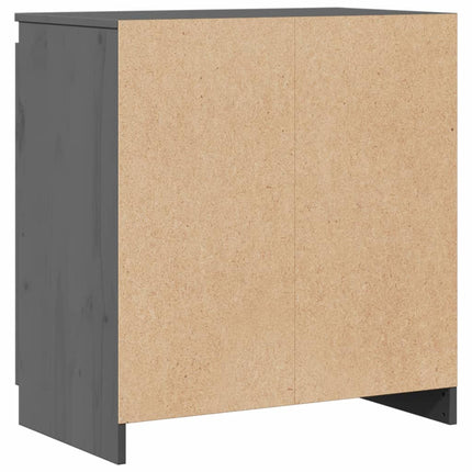 Armadietto Grigio 60x36x65 cm in Legno Massello di Pino