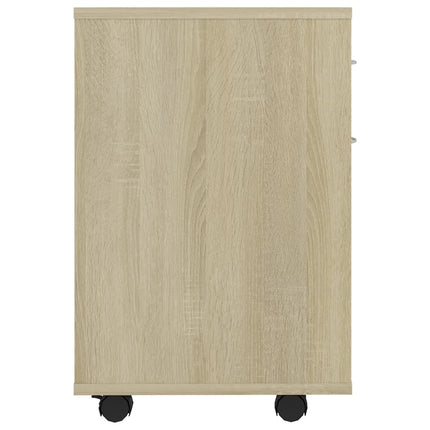 Armadietto con Ruote Rovere Sonoma 45x38x54cm Legno Multistrato