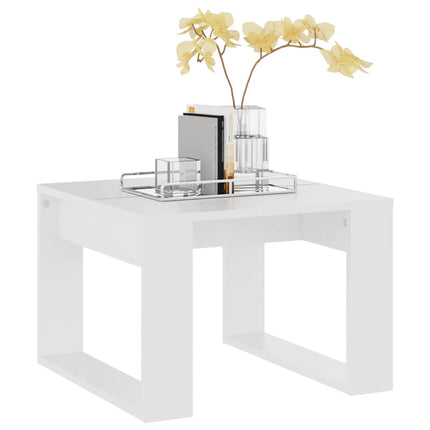 Tavolino Bianco 50x30x50 cm in Legno Multistrato