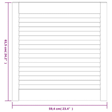 Ante con Design a Lamelle 4 pz 61,5x59,4 cm in Legno di Pino