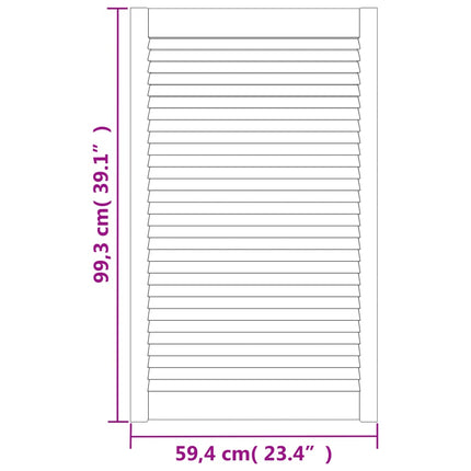 Ante con Design a Lamelle 4 pz 99,3x59,4 cm in Legno di Pino