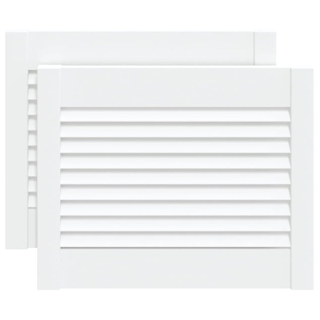 Ante a Lamelle 2 pz Bianche 39,5x49,4 cm in Legno di Pino