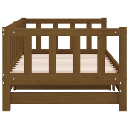 Dormeuse Estraibile senza Materasso Marrone Ambra 2x(90x200) cm
