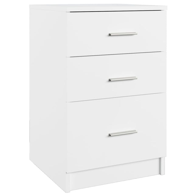 Comodino Bianco 40x40x63 cm in Legno Multistrato