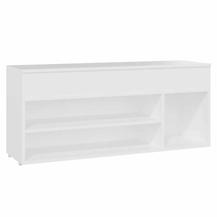 Panca Portascarpe Bianco 105x30x45 cm in Truciolato