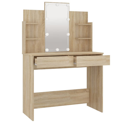 Toeletta con LED Rovere Sonoma 96x40x142 cm