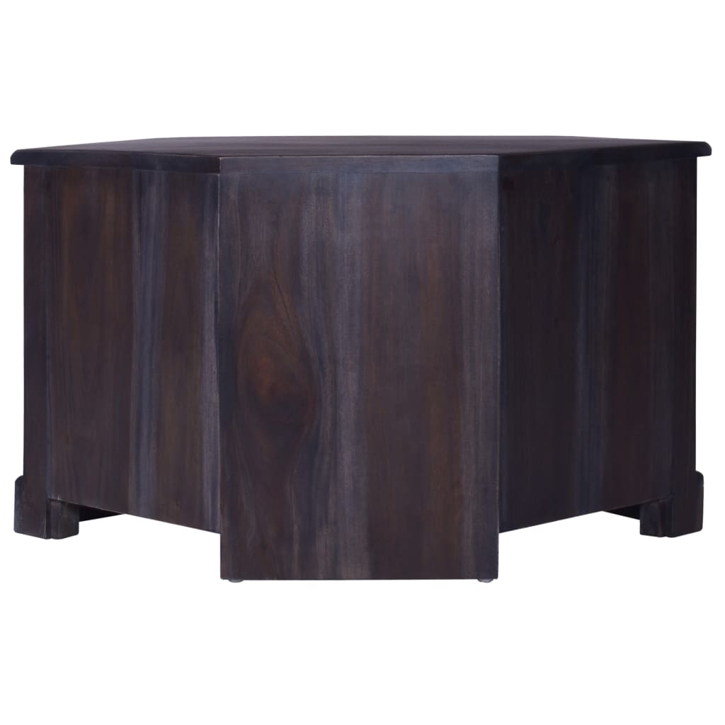 Mobile TV ad Angolo Nero Luminoso 80x40x49 cm Legno di Mogano