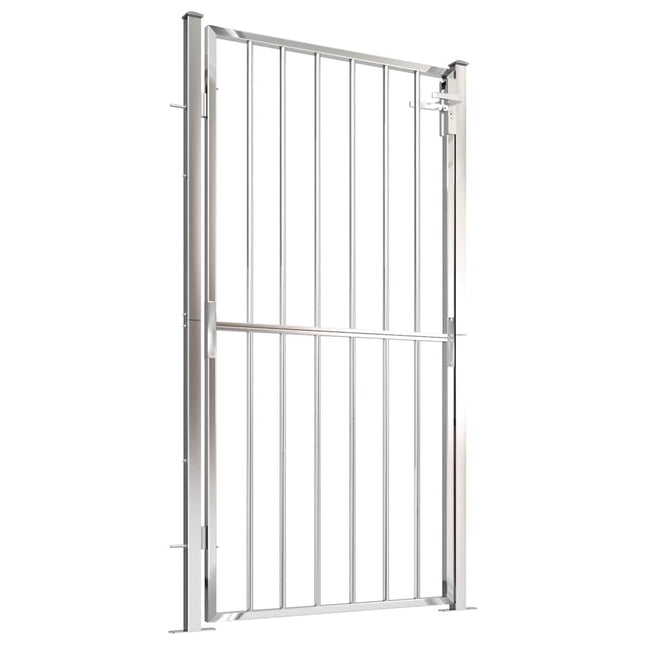 Cancello da Giardino 100x180 cm in Acciaio Inossidabile