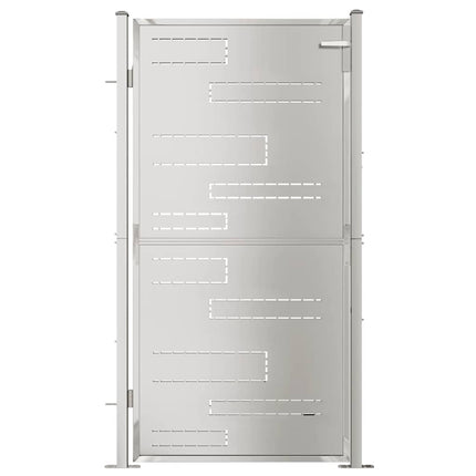 Cancello da Giardino 100x180 cm in Acciaio Inossidabile