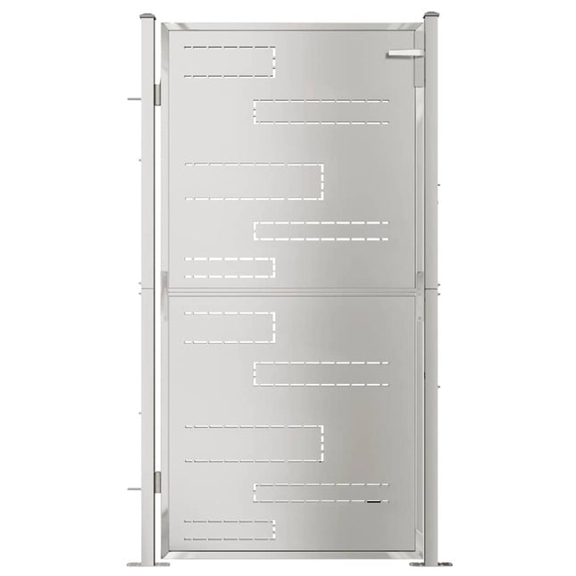 Cancello da Giardino 100x180 cm in Acciaio Inossidabile