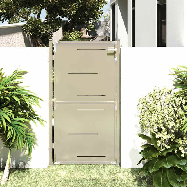 Cancello da Giardino 100x180 cm in Acciaio Inossidabile