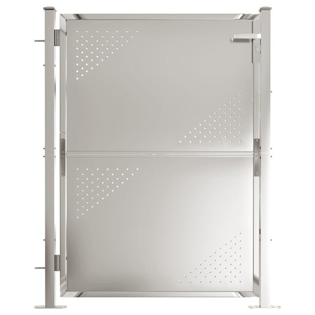Cancello da Giardino  100x125 cm in Acciaio Inossidabile