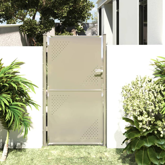 Cancello da Giardino 100x180 cm in Acciaio Inossidabile