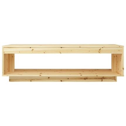 Tavolino da Salotto 110x50x33,5 cm in Legno Massello di Abete