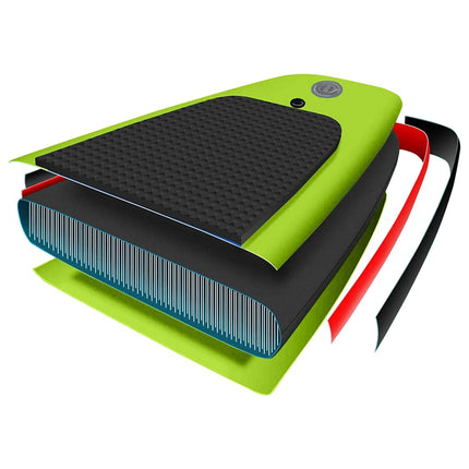 Set Tavola da SUP Gonfiabile Verde 300x76x10 cm