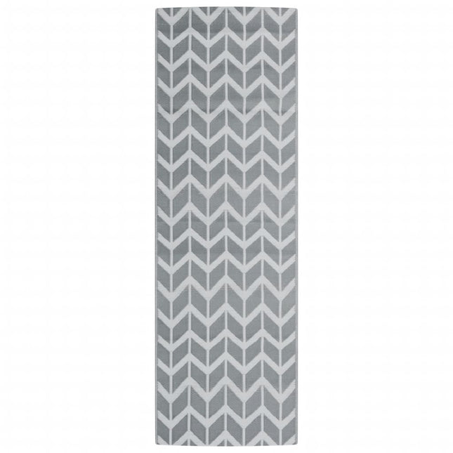 Tappeto da Esterni ARAKIL Grigio 80x250 cm in PP
