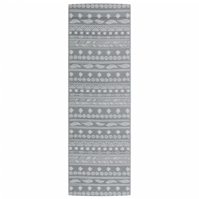 Tappeto da Esterni ARAKIL Grigio 80x250 cm in PP