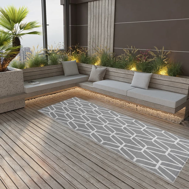 Tappeto per Esterni ARAKIL Grigio 80x250 cm in PP