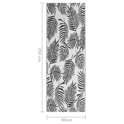 Tappeto per Esterno ARAKIL Nero 80x250 cm in PP
