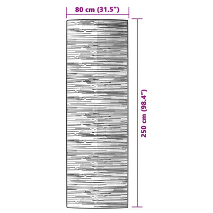 Tappeto da Esterno ARAKIL Marrone 80x250 cm in PP