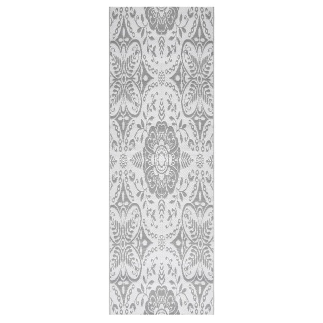 Tappeto da Esterno ARAKIL Grigio Chiaro 80x250 cm in PP