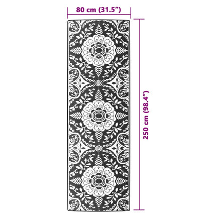 Tappeto da Esterni ARAKIL Blu Baby 80x250 cm in PP