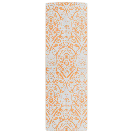 Tappeto da Esterni ARAKIL Arancione e Bianco 80x250 cm in PP