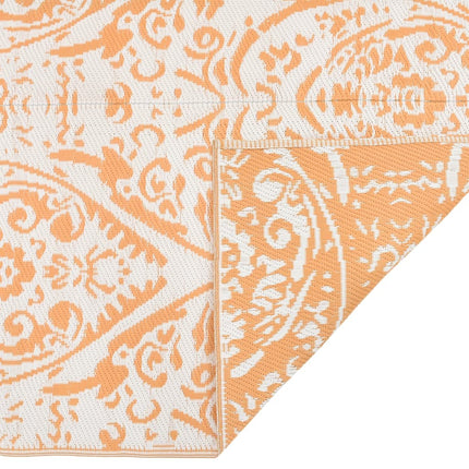 Tappeto da Esterni ARAKIL Arancione e Bianco 80x250 cm in PP