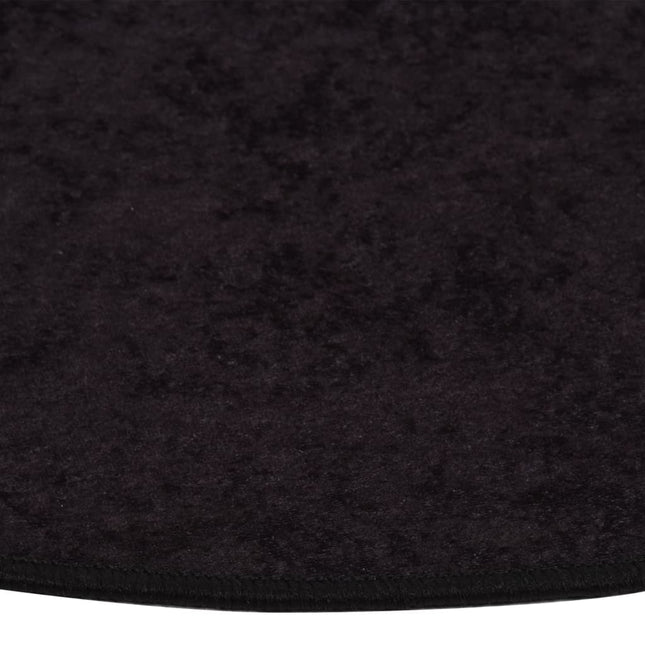Tappeto Lavabile φ120 cm Antracite Antiscivolo
