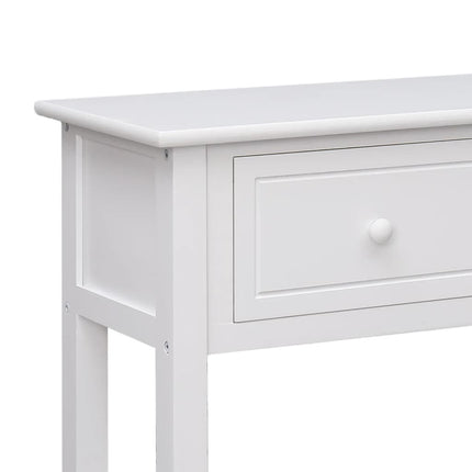 Credenza Bianca 108x30x76 cm in Legno Massello di Paulownia
