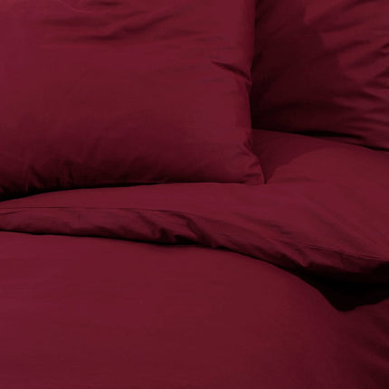 Set Copripiumino Bordeaux 200x220 cm in Microfibra Leggera