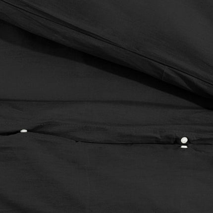 Set Copripiumino Nero 155x220 cm in Cotone