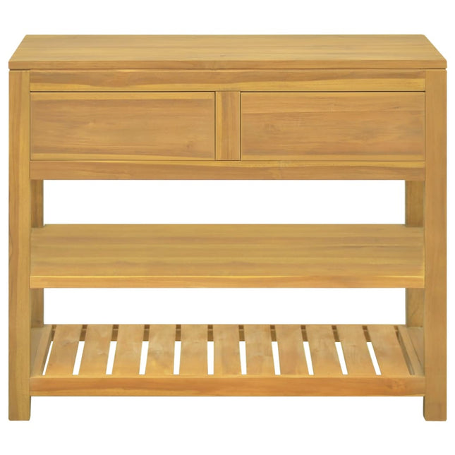 Mobile da Bagno 90x45x75 cm in Legno Massello di Teak