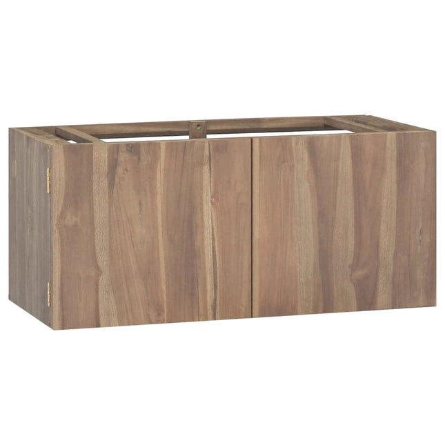 Mobile da Bagno a Parete 90x39x40 cm in Legno Massello di Teak