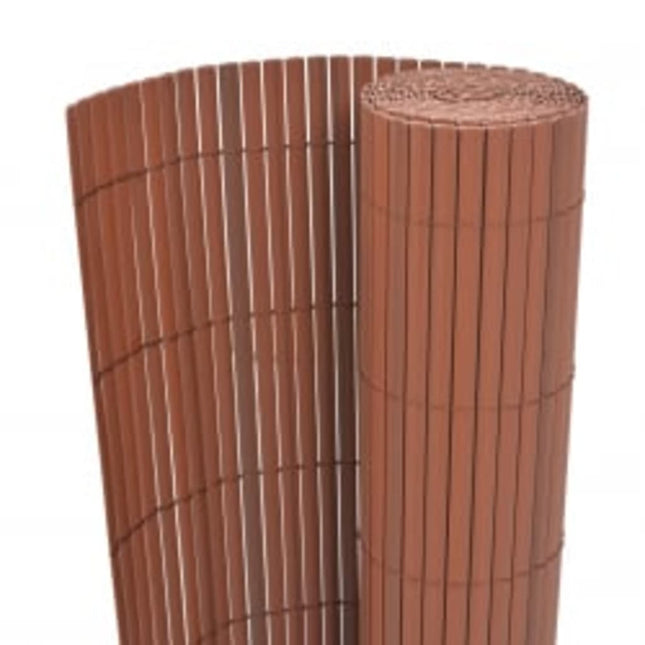 Recinzione da Giardino a Doppio Lato 90x400 cm Marrone