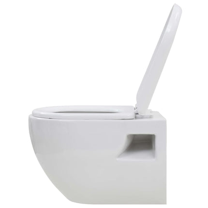 WC Sospeso con Sciacquone Alto Nascosto in Ceramica